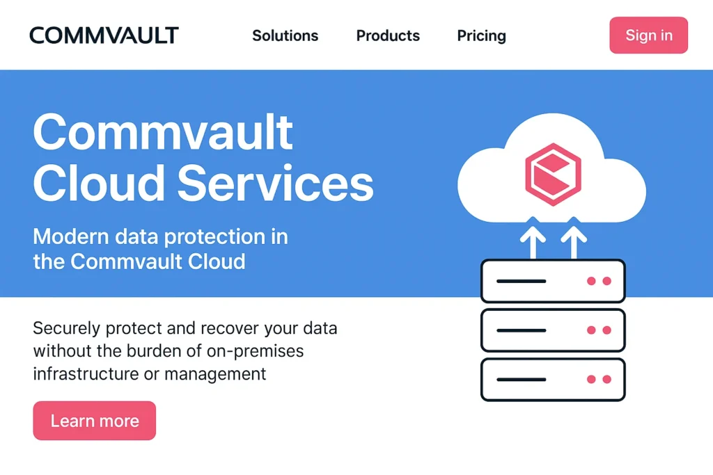 commvault cloud services website