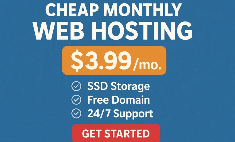 cheap monthly web hosting